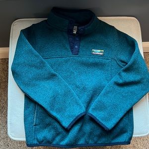LL Bean Full Zip Classic Fleece Jacket Turquoise toddler Unisex 6x-7